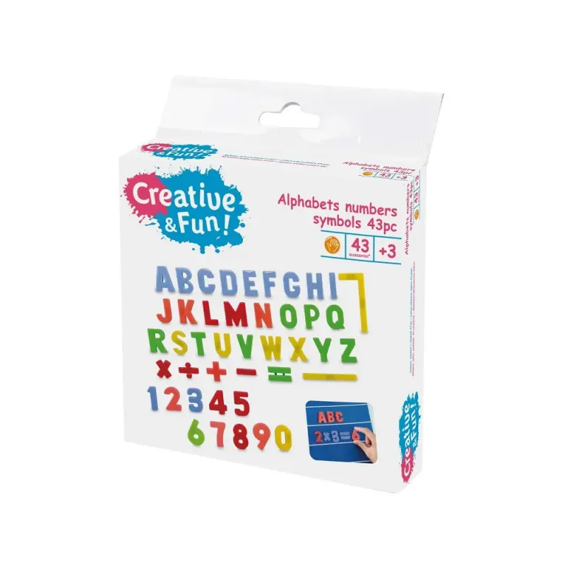 Imagine pentru Set educativ Creative and Fun Alfabet si Numere, 43 piese, Multicolor