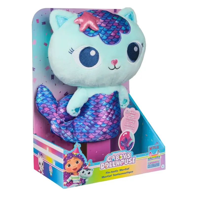 Imagine pentru Jucarie de plus Gabby's Dollhouse Fin-tastic MerCat, Multicolor