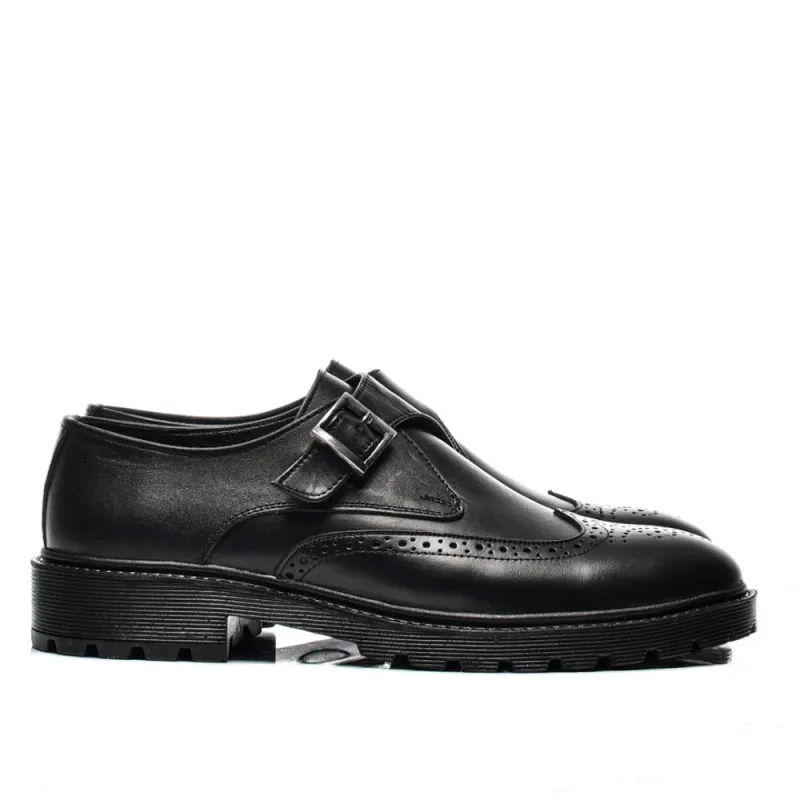 Imaginea numarul 2 reprezentatand Pantofi negri, piele naturală, BVECK-122, Ventidue