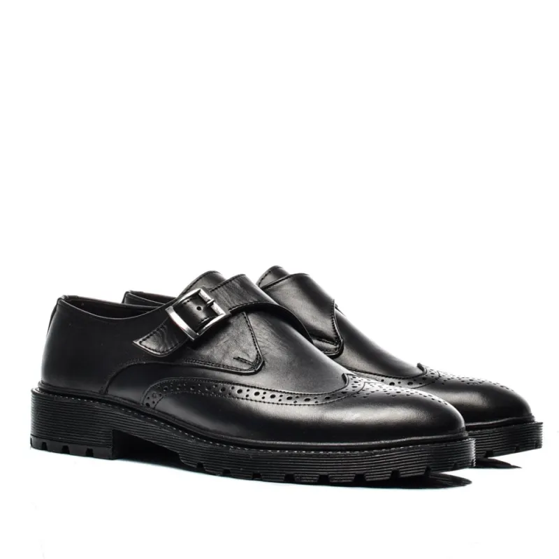 Imaginea numarul 3 reprezentatand Pantofi negri, piele naturală, BVECK-122, Ventidue