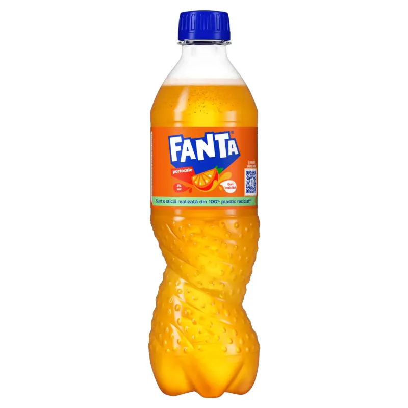 Imagine pentru Bautura racoritoare carbogazoasa Fanta cu portocale, 0.5L