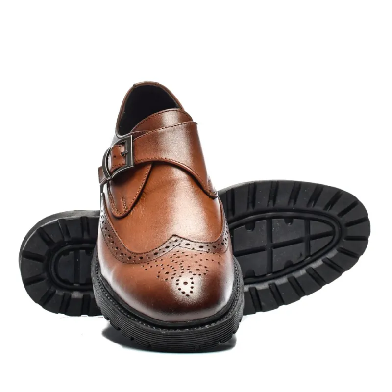 Imaginea numarul 2 reprezentatand Pantofi maro deschis din piele naturală, BVECK-122-2, Ventidue