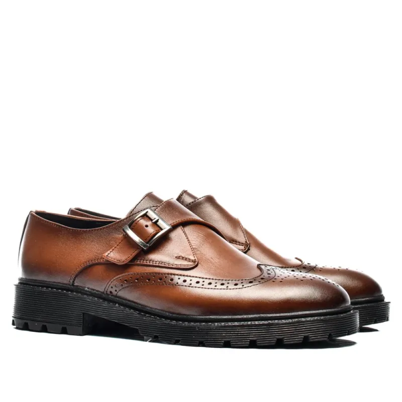 Imaginea numarul 3 reprezentatand Pantofi maro deschis din piele naturală, BVECK-122-2, Ventidue