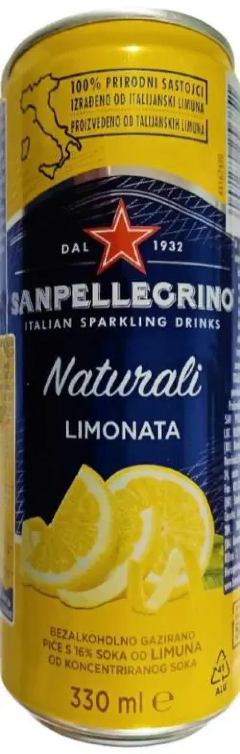 Imagine pentru Bautura racoritoare carbogazoasa Sanpellegrino Limonata 0.33L