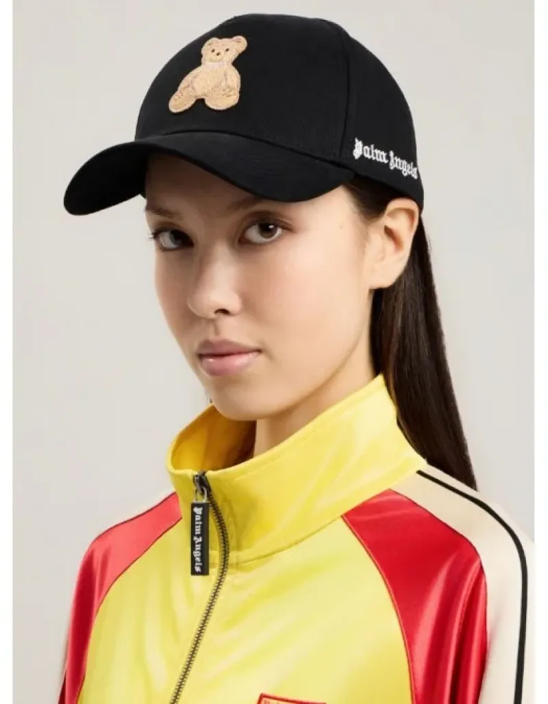 Imaginea numarul 4 reprezentatand Șapcă cu urs brodat, culoare negru, Palm Angels
