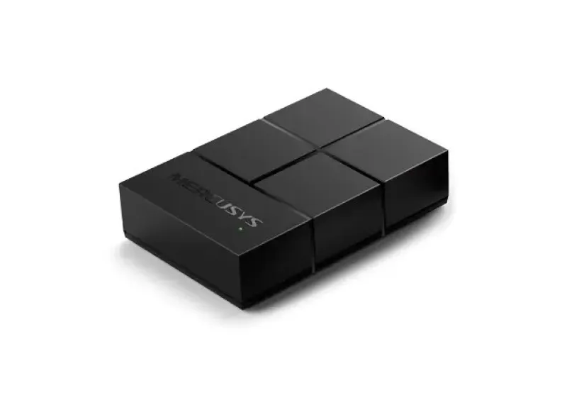 Imaginea numarul 3 reprezentatand Switch TP-LINK Mercusys MS105G, 4 x porturi Gigabit, Unmanaged, Carcasa plastic, Negru