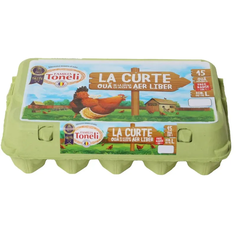 Imaginea numarul 2 reprezentatand Ouă de găină, Toneli, mărime L, cod 1, 15 bucăți