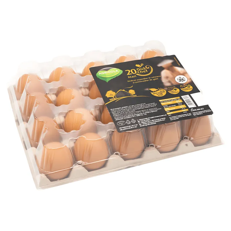 Imagine pentru Ouă de găină, Agricola, mărime L, cod 3, 20 bucăți