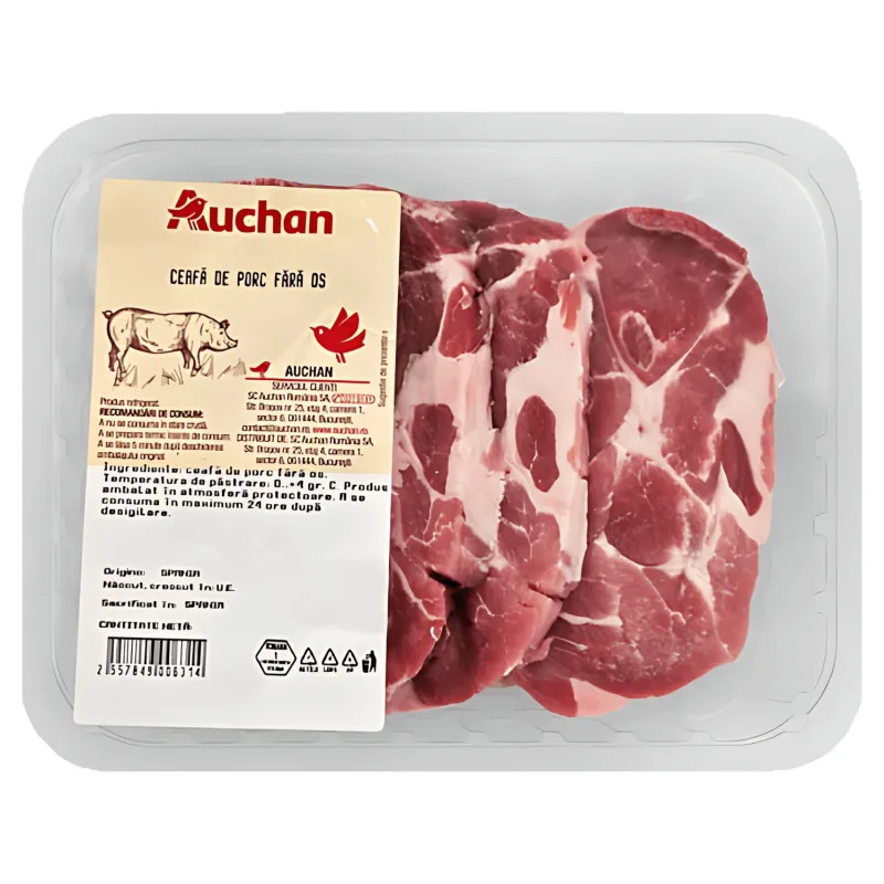 Imagine pentru Ceafa de porc fără os Auchan, caserola, +/- 700 g