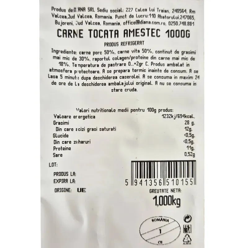 Imaginea numarul 3 reprezentatand Carne tocată Diana, amestec, 1 kg