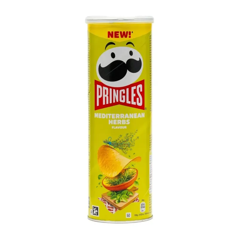 Imaginea numarul 2 reprezentatand Chipsuri cu aromă de ierburi mediteraneene Pringles, 165 g