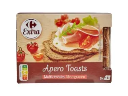 Imagine pentru Carrefour Extra - Pâine prăjită, fina, dreptunghiulara, cu cereale 100 g din aceiasi categorie