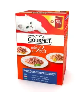 Imagine pentru Mix de hrana umeda pentru pisici cu peste Purina Gourmet 6x50G din aceiasi categorie
