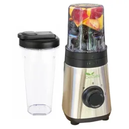 Imagine pentru Blender DelCaffe Yoga Refresh, 2 recipiente cu capac 0.6 litri / 0.3 litri, 2 viteze, 300 W, Inox din aceiasi categorie