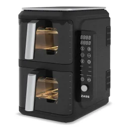 Imagine pentru Friteuza dubla cu aer cald Zass ZAF 16, 6 programe, 5 + 5 litri, 2300 W, Negru din aceiasi categorie