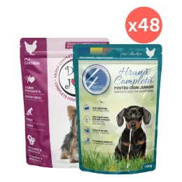 Imagine pentru Hrană umedă câini junior pui combopack, 96×100 g, 4DOG & DOG JOY din aceiasi categorie