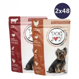 Imagine pentru Hrană umedă câini adult pui și vită combopack, 96×100 g, DOG JOY din aceiasi categorie