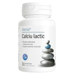 Imagine pentru Calciu lactic, 30 capsule, Alevia din aceiasi categorie