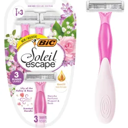 Imagine pentru Aparat de ras dispozabil cu 3 lame, BIC Soleil Escape Summer Blossom, Pachet cu 3 bucati din aceiasi categorie