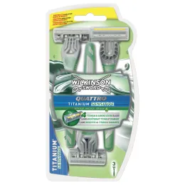 Imagine pentru Aparat de ras de unica folosinta Wilkinson Quatro Titanium Sensitive, Barbati, 3 buc din aceiasi categorie