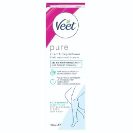 Imagine pentru Crema depilatoare Veet Pure pentru piele sensibila, 100 ml din aceiasi categorie