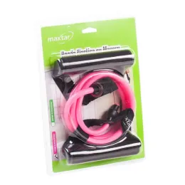 Imagine pentru Banda elastica cu manere Maxtar, TPE/PP/spuma, forta de rezistenta 3.2 kg, 120 cm, Roz din aceiasi categorie