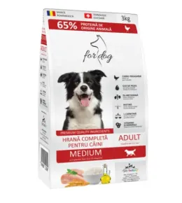 Imagine pentru Hrana Uscata Caini For Dog Medium Adult 3kg din aceiasi categorie