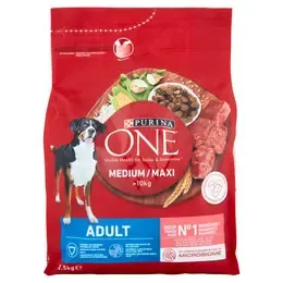 Imagine pentru Hrana uscata caini Purina One Adult vita cu orez, 2.5kg din aceiasi categorie