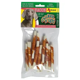 Imagine pentru Recompense pentru caini Antos Chicken D\'light Bacon 100g din aceiasi categorie