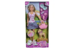 Imagine pentru Papusa Steffi cu 10 accesorii Puppy Walk, 29 cm, Multicolor din aceiasi categorie