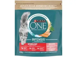 Imagine pentru Purina One Sterilcat, Cu Somon Si Grau, Hrana Uscata Pentru Pisici, 450G din aceiasi categorie