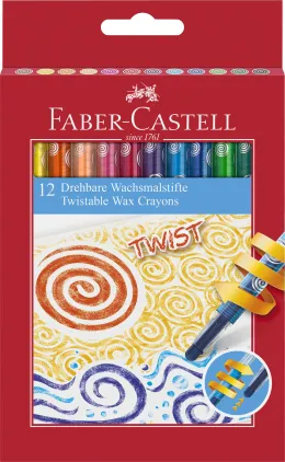 Imagine pentru Creioane cerate retractabile, 12 bucăți/set, Faber-Castell din aceiasi categorie
