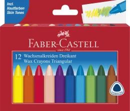 Imagine pentru Creioane cerate triunghiulare, 12 bucăți/set, Faber-Castell din aceiasi categorie