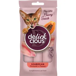 Imagine pentru Hrana complementara DELICKCIOUS pentru pisici adulte recompense cremoase - Dorada de mare cu aroma d din aceiasi categorie