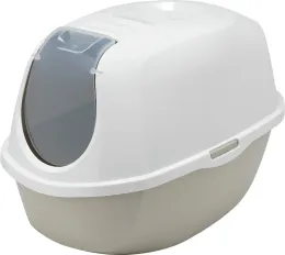 Imagine pentru Litiera Moderna Smart Cat, 54.5x39.1x40.3 cm, Gri deschis/Alb din aceiasi categorie