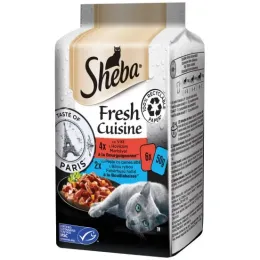 Imagine pentru Hrana umeda pentru pisici Sheba Taste of Paris, vita si peste cu carnea alba, 6x 50 g din aceiasi categorie