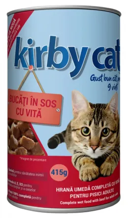 Imagine pentru Hrana umeda pentru pisici Kirby Cat, cu vita, 415g din aceiasi categorie