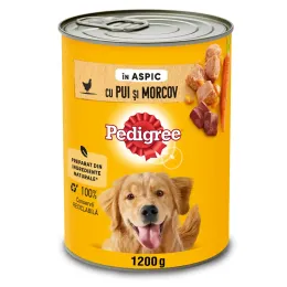 Imagine pentru Hrana umeda pentru caini adulti Pedigree cu pui si morcov in aspic, 1200 g din aceiasi categorie