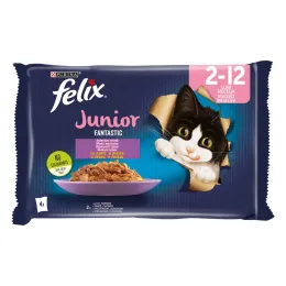 Imagine pentru Hrana umeda pentru pisici Felix Fantastic Junior Pui in Aspic, 4 x 85g din aceiasi categorie