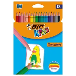 Imagine pentru Creioane colorate Tropicolors, 18 bucăți/set, Bic din aceiasi categorie
