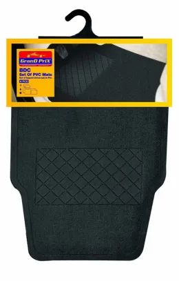 Imagine pentru Set 4 covorase BDC, PVC, universal, negru GrandPrix din aceiasi categorie