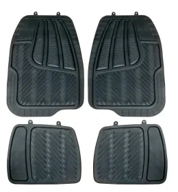 Imagine pentru Set 4 covorase aute Bottari Strong Rain, PVC, Negru din aceiasi categorie
