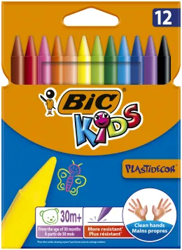 Imagine pentru Creioane cerate Plastidecor, 12 bucăți/set, Bic din aceiasi categorie