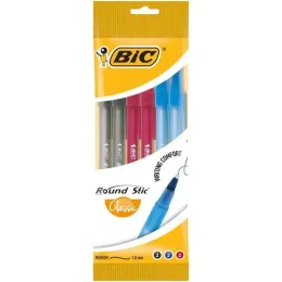 Imagine pentru Set 6 pixuri asortate Bic Round Stic Classic, varf 1.0 mm, Multicolor din aceiasi categorie