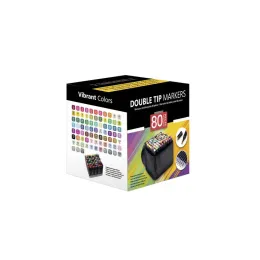 Imagine pentru Set 80 markere cu varf dublu, Multicolor din aceiasi categorie