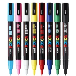 Imagine pentru Set 8 markere UNI Posca PC-3M M1483, varf rotund, 0.9-1.3 mm, Multicolor din aceiasi categorie