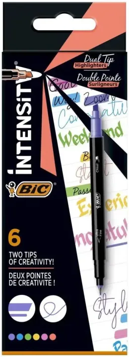 Imagine pentru Set 6 evidentiatoare cu finelinere Bic Intensity Dual Tip, 0.4 mm din aceiasi categorie