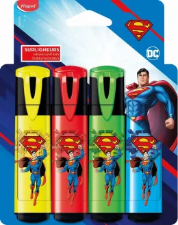 Imagine pentru Set textmarkere Maped Superman, 4 culori, Multicolor din aceiasi categorie