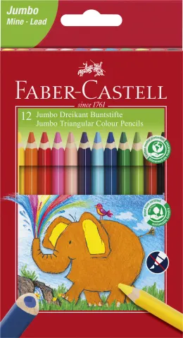 Imagine pentru Creioane Colorate Triunghiulare Jumbo 12 Culori Faber-Castell din aceiasi categorie