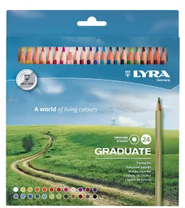 Imagine pentru Creioane Colorate Lyra Graduate Graphite, 24 Culori/Cutie din aceiasi categorie
